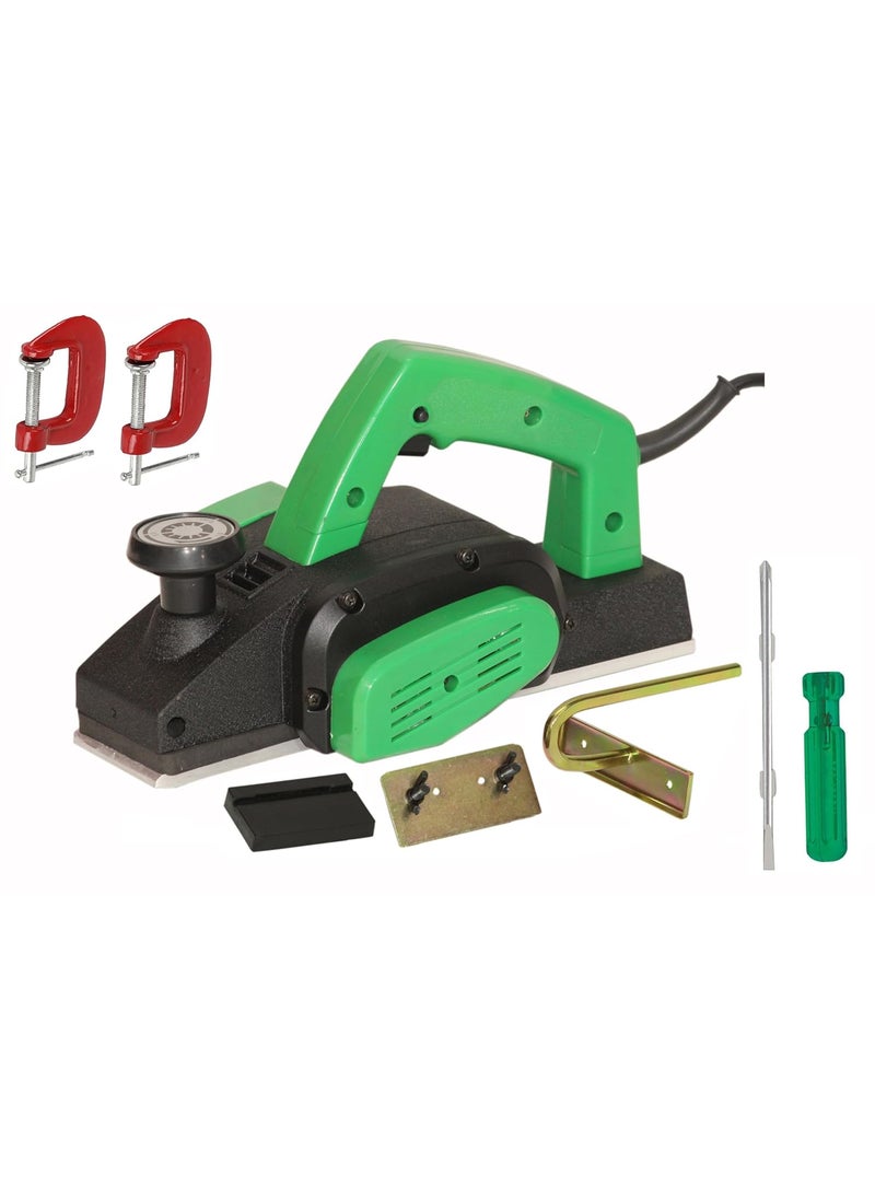 Digital Craft Digital Craft Wood Planer 1400W Machine of Carpentry HighPower MultiFunction Electric Planer Professional Woodworking Machine Electric Planer Machine 82MM2 G Clamp6Inch 2 In 1 Screw Driver 