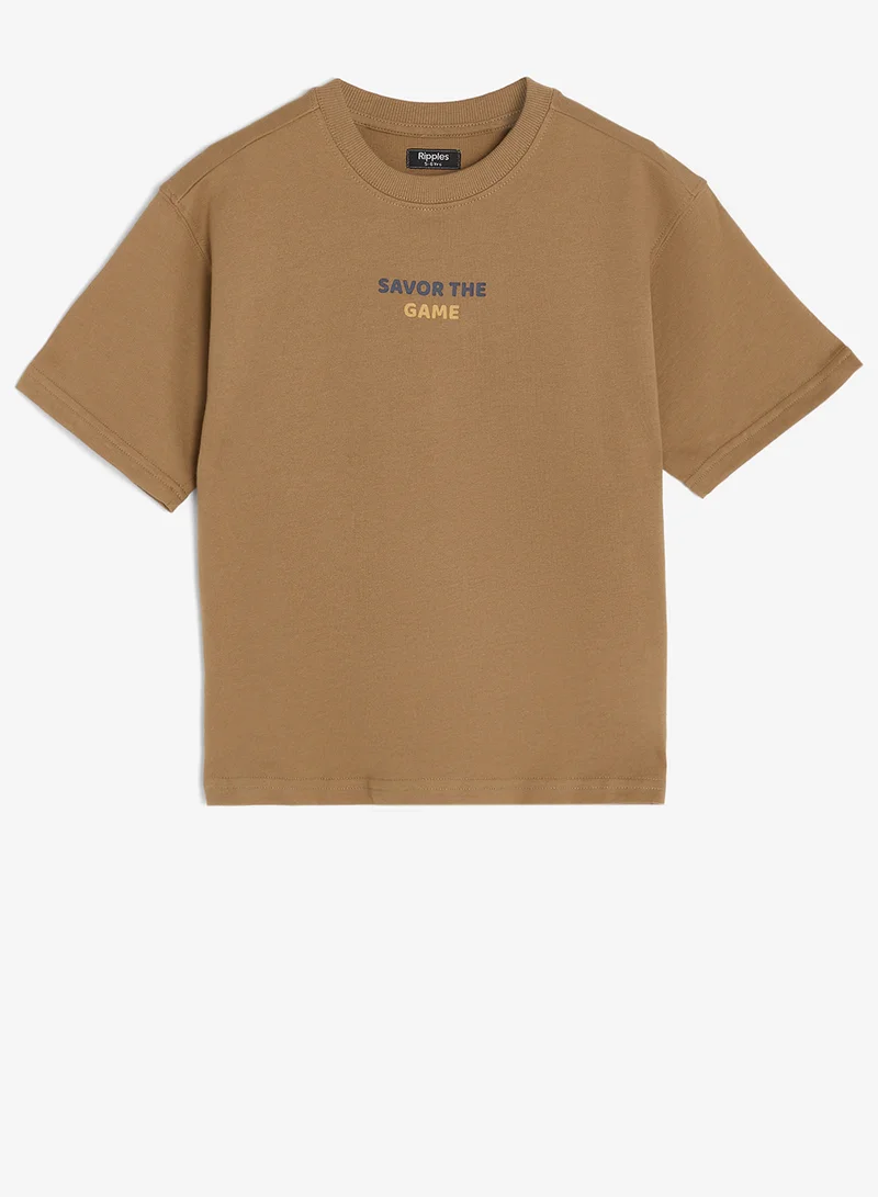 ريبلز مع نمشي Boys Drop Shoulder T-shirt & Shorts Set