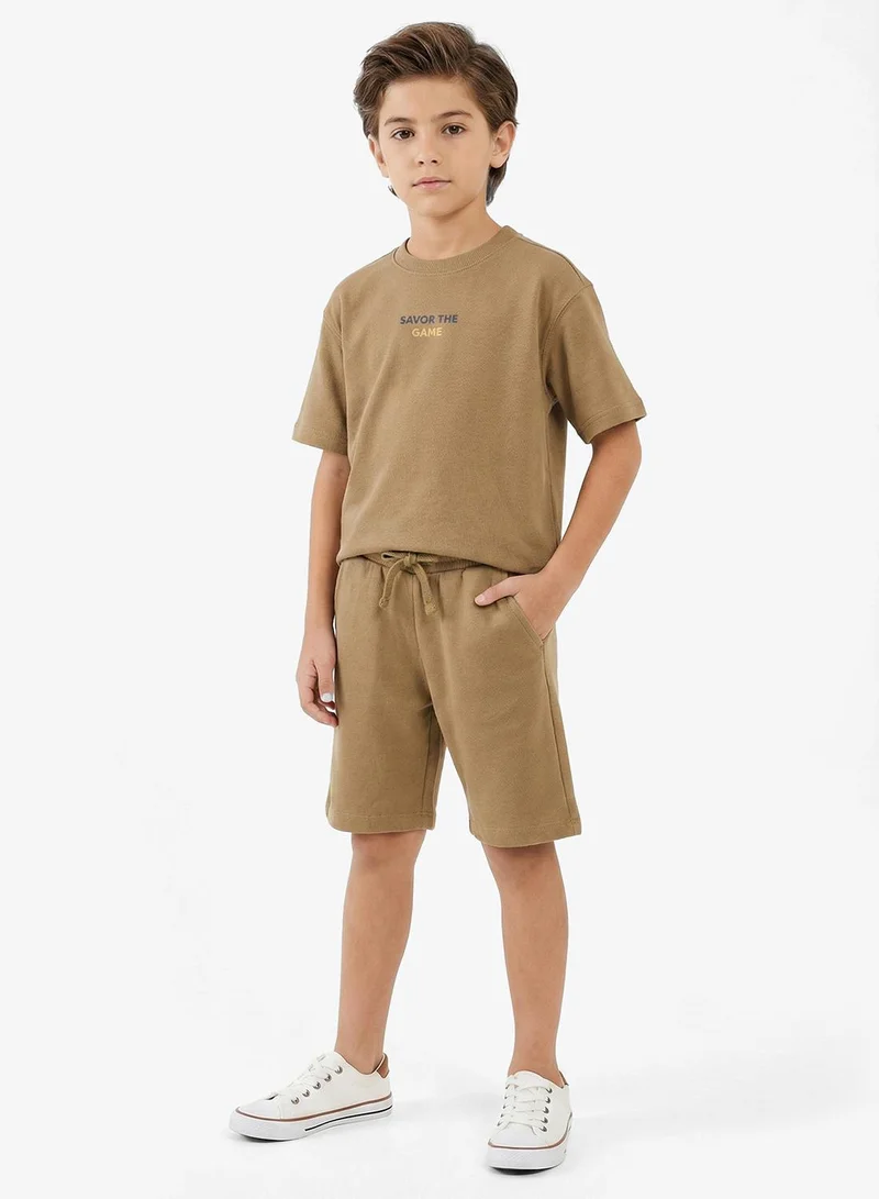 Ripples Boys Drop Shoulder T-shirt & Shorts Set