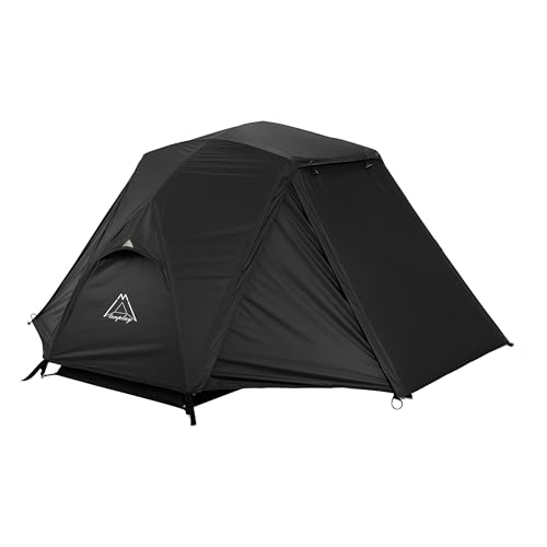 Mtenplay TENPLAY One Person Lightweight Tent Flysheet, Waterproof and Sunscreen, Expandable Tents Rainfly for Camping, Hiking, Backpacking, Picnics - Must be Used with Matching Inner Tent Black - Image 1