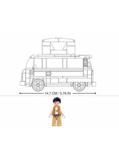 Sluban Sluban - Model Bricks TS-2 1/35 Camping Vehicle 265 Pieces - M38-B1192  - Image 4