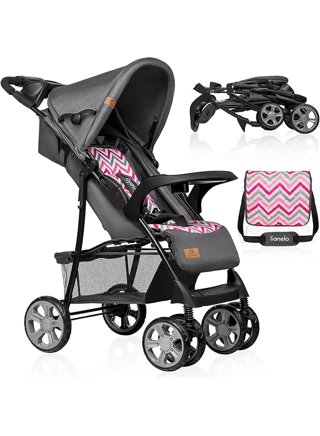 lionelo Emma Plus Stroller Pink - Image 1