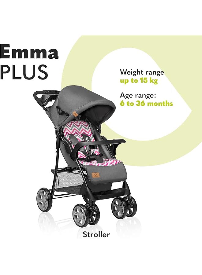 lionelo Emma Plus Stroller Pink - Image 2