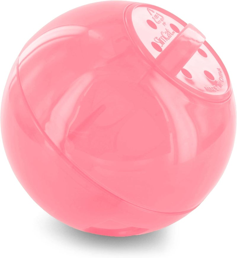 PetSafe SlimCat Interactive Feeder Ball - Pink - Adjustable Portions for Healthy Eating - Image 1