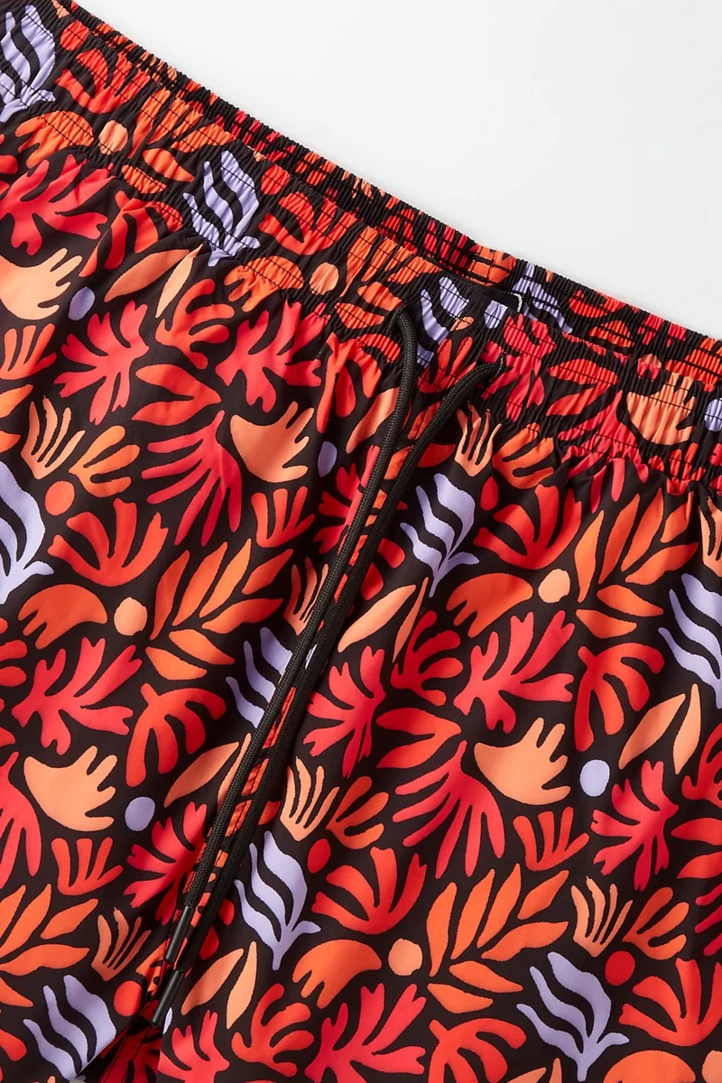 JUNE Men's Regular Fit Patterned Denim Shorts