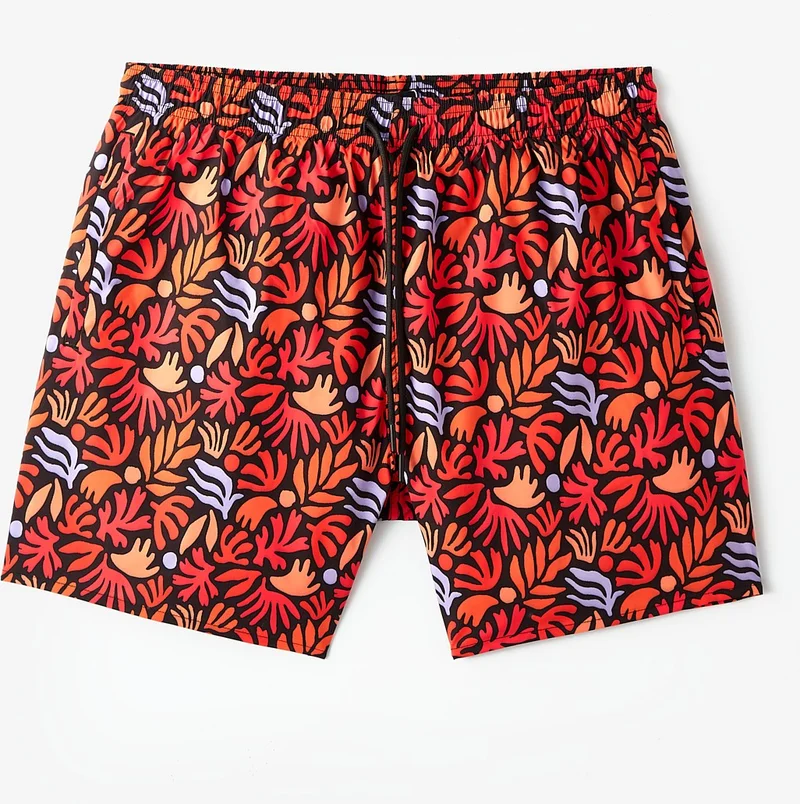 JUNE Men's Regular Fit Patterned Denim Shorts