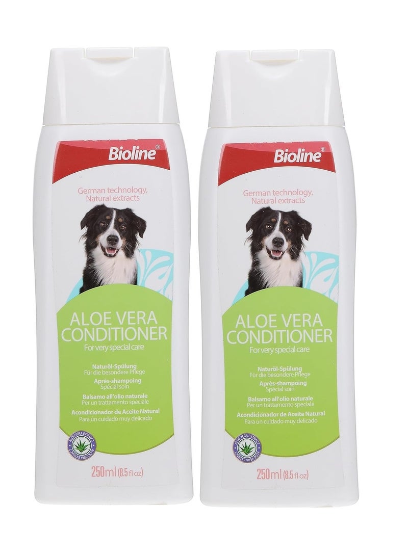 Bioline Aloe Vera Dog Conditioner For Very Special Care 2X250ml