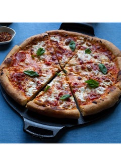 LODGE Seasoned Dual Handle Rimless Design Cast Iron Pizza Pan Black 15 inch BW15PP  - Image 3