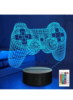 3D Lamp Game Handle LED RGB Optical Illusion Night Light Black