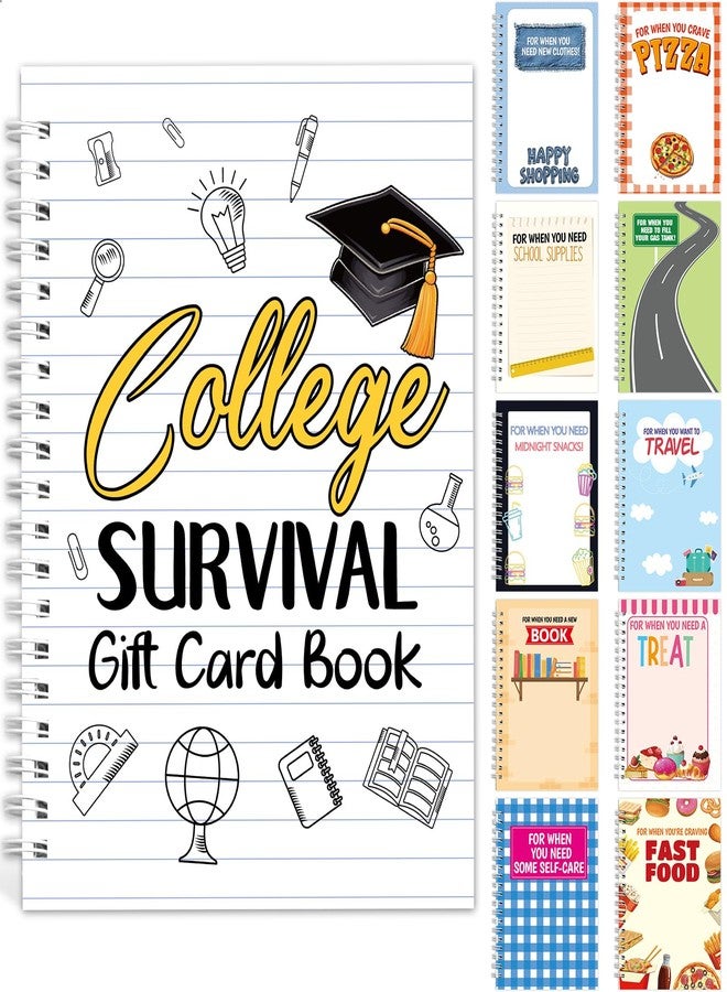 Fancy Land College Survival Gift Card Book Graduation Gift Card Holder 2026 High School Graduation Gifts 7 x 5 Inch - Image 1