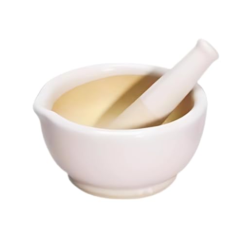 Rossify Kharal Pestle/Amam Dasta/Okhli Set – Perfect for Grinding Spices & Medicines (White, 5 Inch) - Image 1