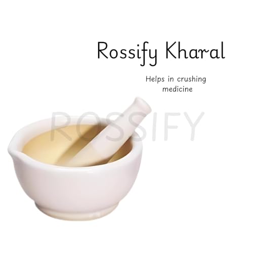 Rossify Kharal Pestle/Amam Dasta/Okhli Set – Perfect for Grinding Spices & Medicines (White, 5 Inch) - Image 2
