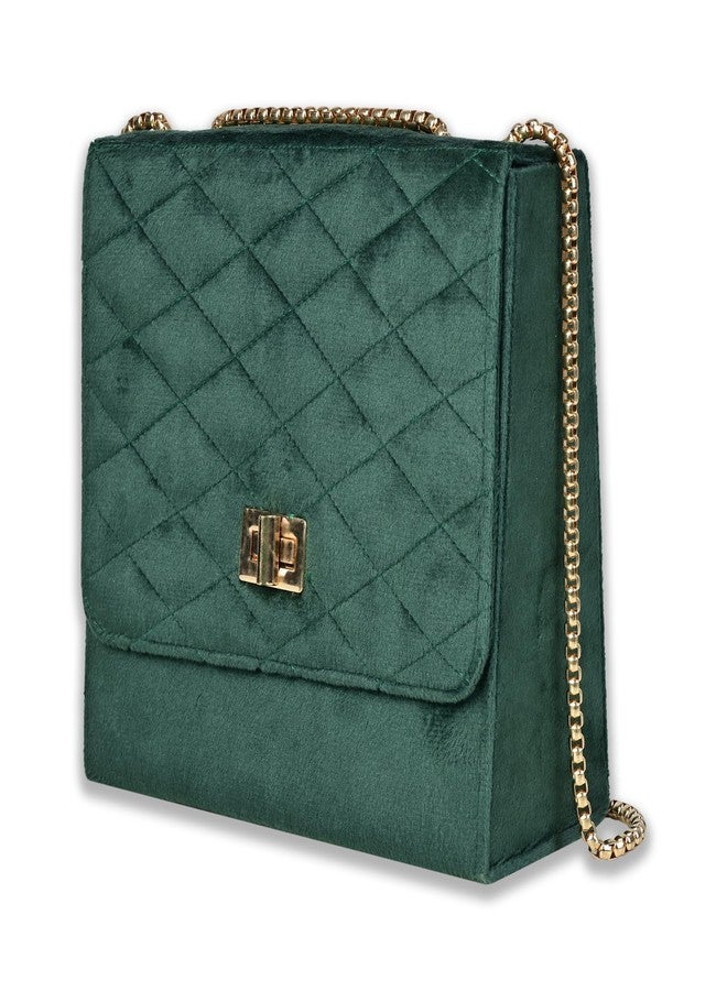 MARKQUES Green Quilted Sling Bag For Womens - Image 2