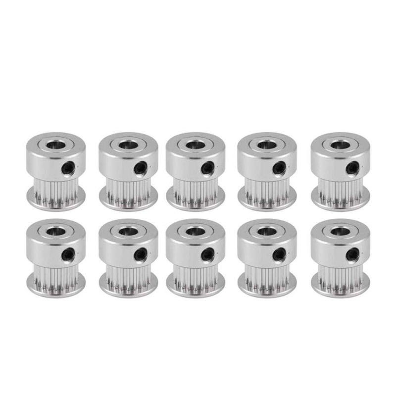 3Dman GT2 Pulley 20 Teeth 5mm bore for 6mm Width 20T Timing Belt Pulley Wheel Aluminum for 3D Printers - 10 PCS - Image 1