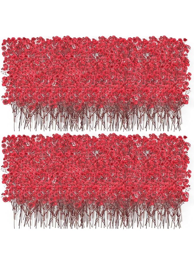 The Bros Mini Dried Baby's Breath Flowers, 60 Pcs Dried Pressed Flowers 1.97-3.15 Inch Mini Natural Branches Bouquet for Wedding DIY Card Home Party Decor Vase Table Craft Decor - Image 1