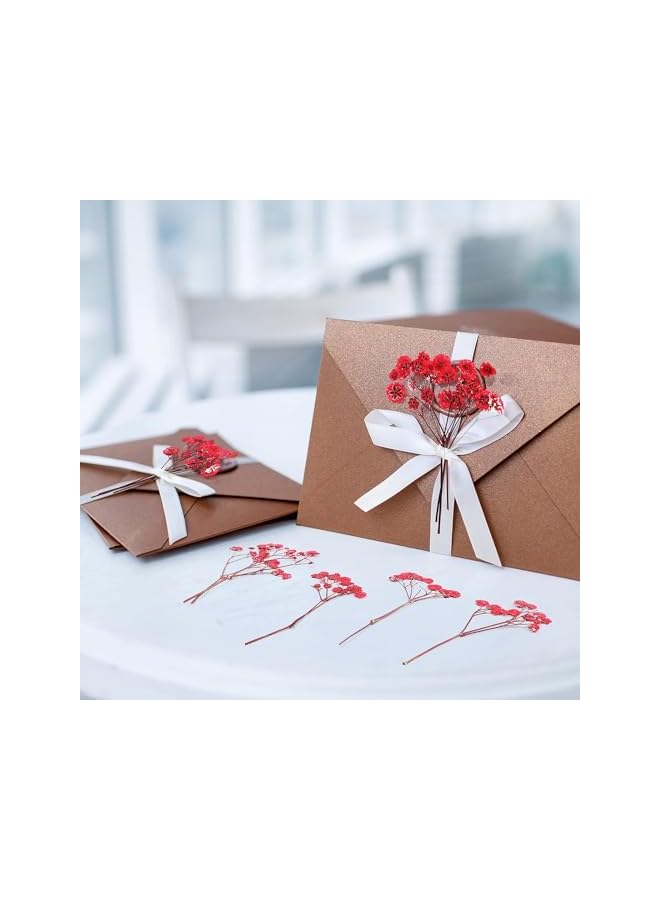 The Bros Mini Dried Baby's Breath Flowers, 60 Pcs Dried Pressed Flowers 1.97-3.15 Inch Mini Natural Branches Bouquet for Wedding DIY Card Home Party Decor Vase Table Craft Decor - Image 4