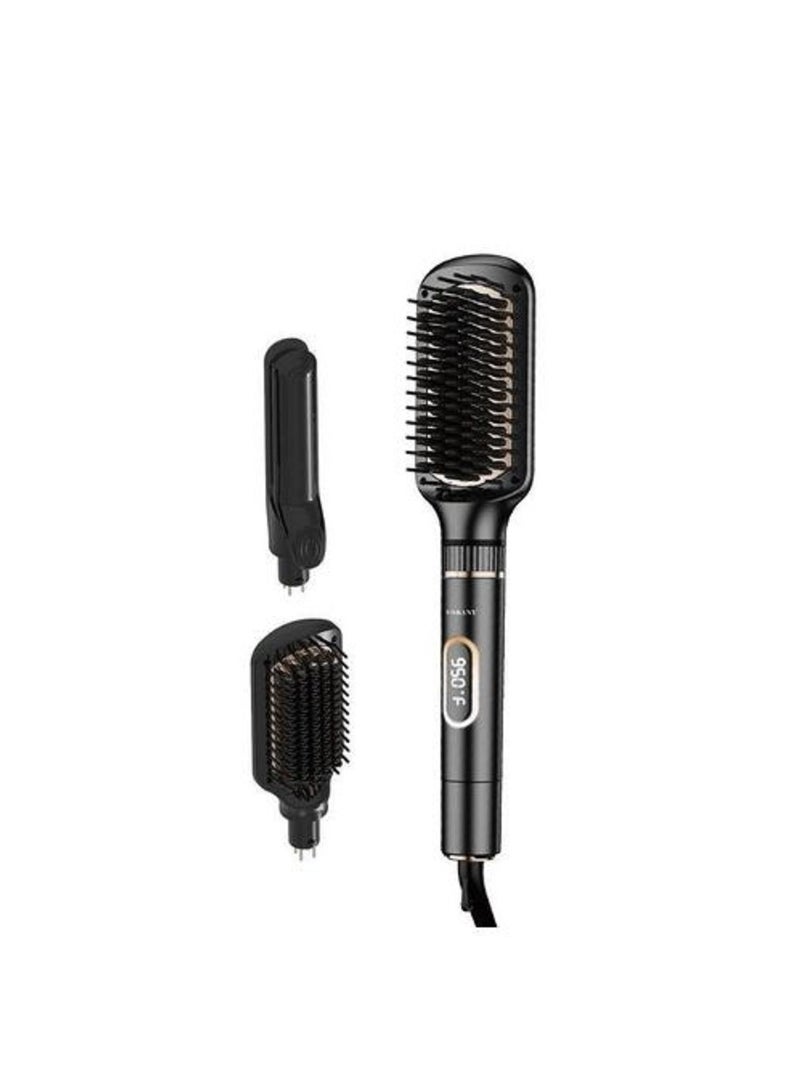 sokany SK-15044 Digital Hair Brush Comb + Iron 2 in 1  - Image 1