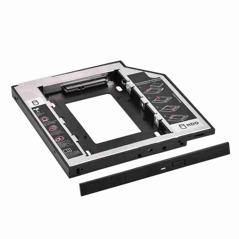 حامل الأقراص الصلبات الداخلية: 2.5 بوصة SATA III من الألومنيوم - حامل أقراص صلبة SSD و HDD بسرعة نقل عالية 6 جيجابت في الثانية لأجهزة محمولة سماكة 9.5 مم متوافق واسع النطاق وسهل التركيب - Image 3