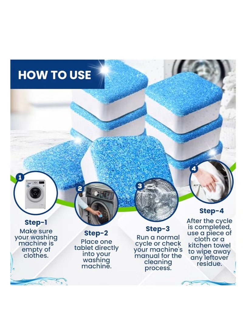 Pack of 20 washing machine cleaning tablets, front-loading, deep-cleaning, and top-loading washing machines  - Image 4