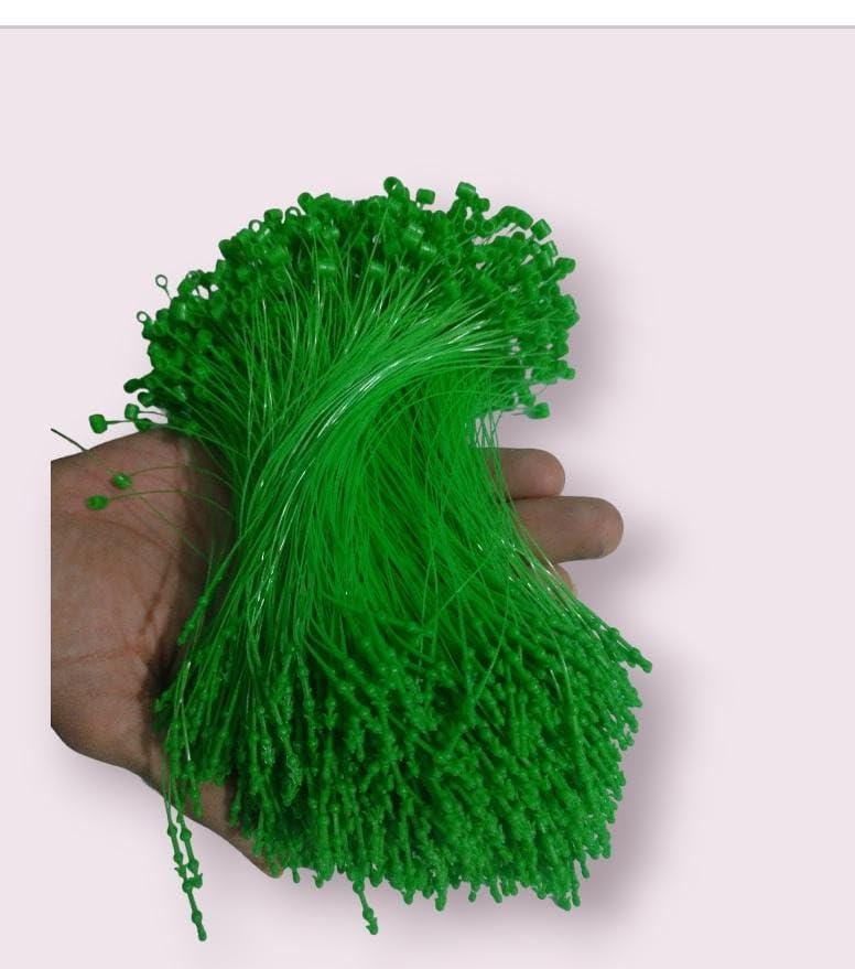 GREENGROW 5" Green Snap Lock 1000 Pcs Loop Pins Plastic Ties Fasteners NO TAG Gun Required - Image 2