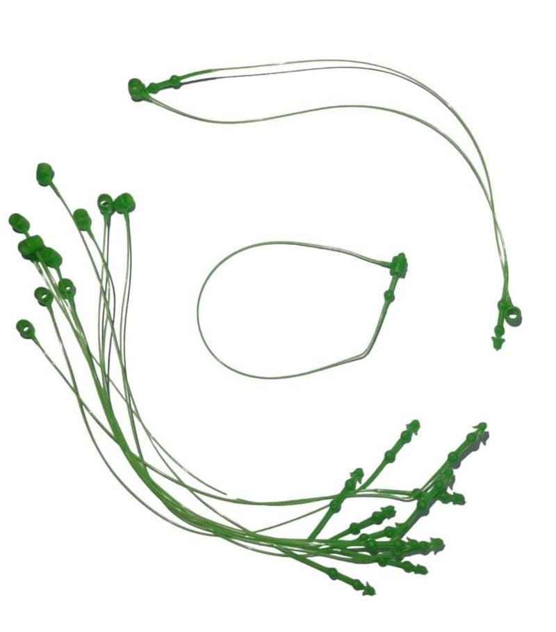 GREENGROW 5" Green Snap Lock 1000 Pcs Loop Pins Plastic Ties Fasteners NO TAG Gun Required - Image 3