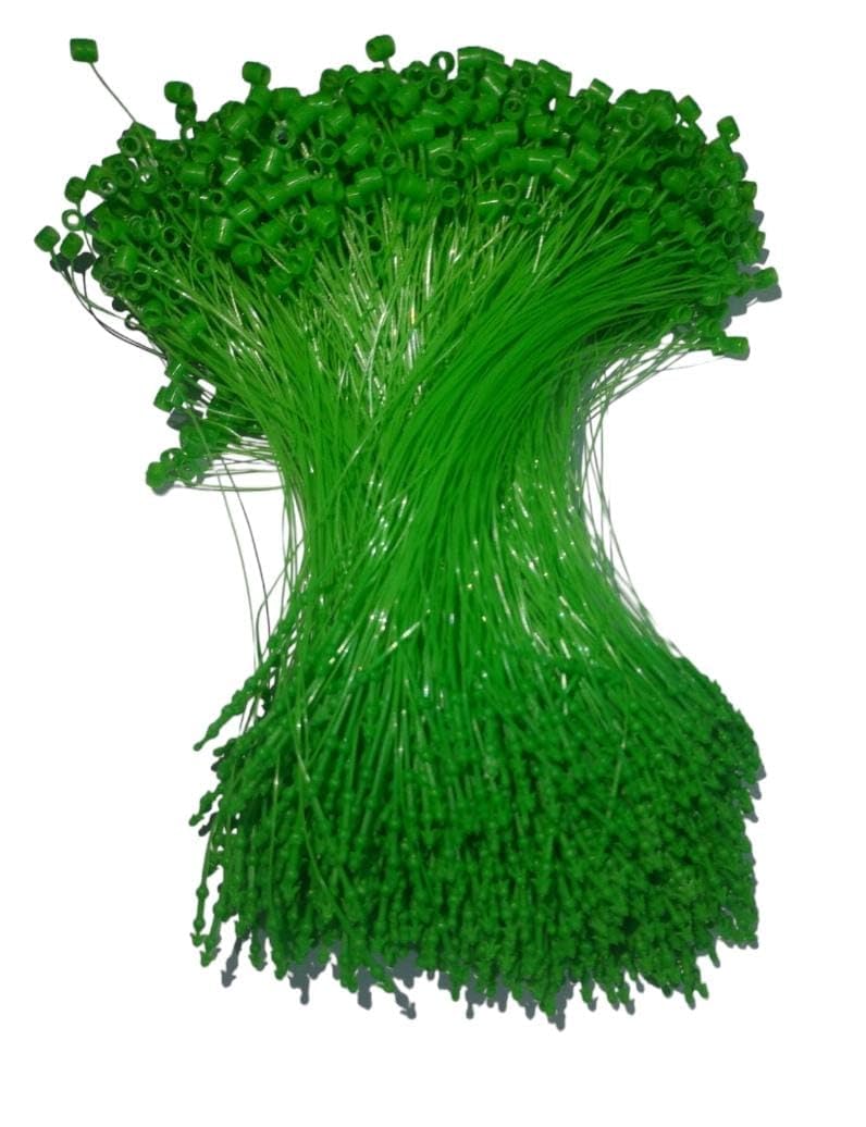 GREENGROW 5" Green Snap Lock 1000 Pcs Loop Pins Plastic Ties Fasteners NO TAG Gun Required - Image 1