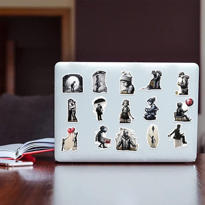 PIGBIT 50Pcs Abstract Street Art Stickers - Waterproof Vinyl Funny Graffiti Decals for Scrapbooks,Laptop,Water Bottle,Luggage,Bumper - Image 3