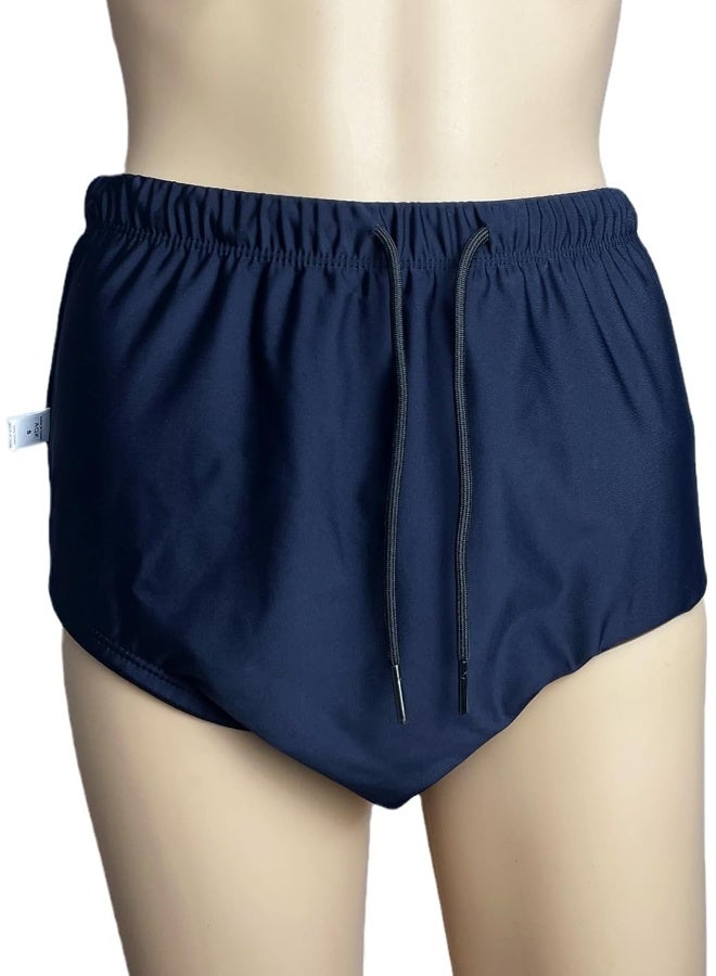 AQX AQX Reusable Adult Swim Diapers Special Needs, Washable Cloth Diapers Leakproof, Swimmers Nappy Trunks Pull Ups for Incontinence Protection Unisex (2XL, Blue)  - Image 2