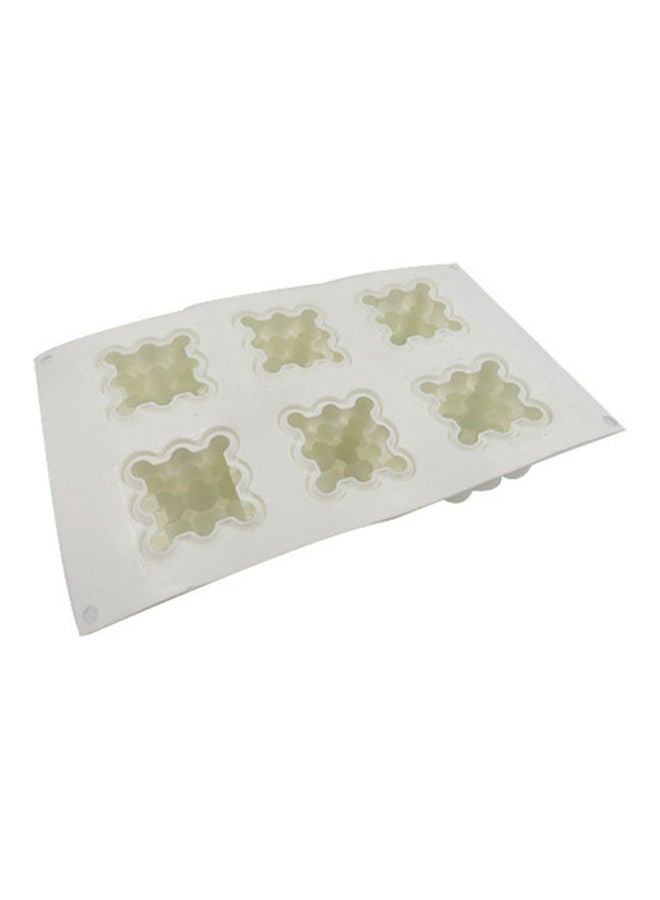 6 Cavity Baking Mold 3D Magic Cube Silicone Cake Mousse Mould Food-grade DIY Kitchen Tools white 29.5*29.5*29.5cm - Image 4