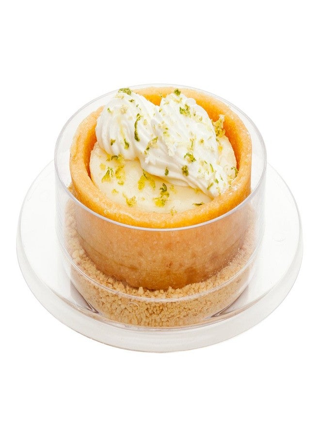 Restaurantware 2.5 Ounce Dessert Plates 100 Disposable Mini Plates - Round Style For Appetizers Samples Tastings And Snacks Clear Plastic Science Party Plates Science Party Supplies - Image 1