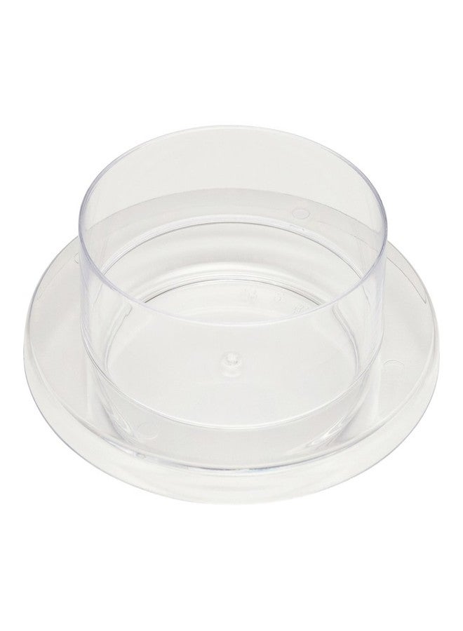 Restaurantware 2.5 Ounce Dessert Plates 100 Disposable Mini Plates - Round Style For Appetizers Samples Tastings And Snacks Clear Plastic Science Party Plates Science Party Supplies - Image 2