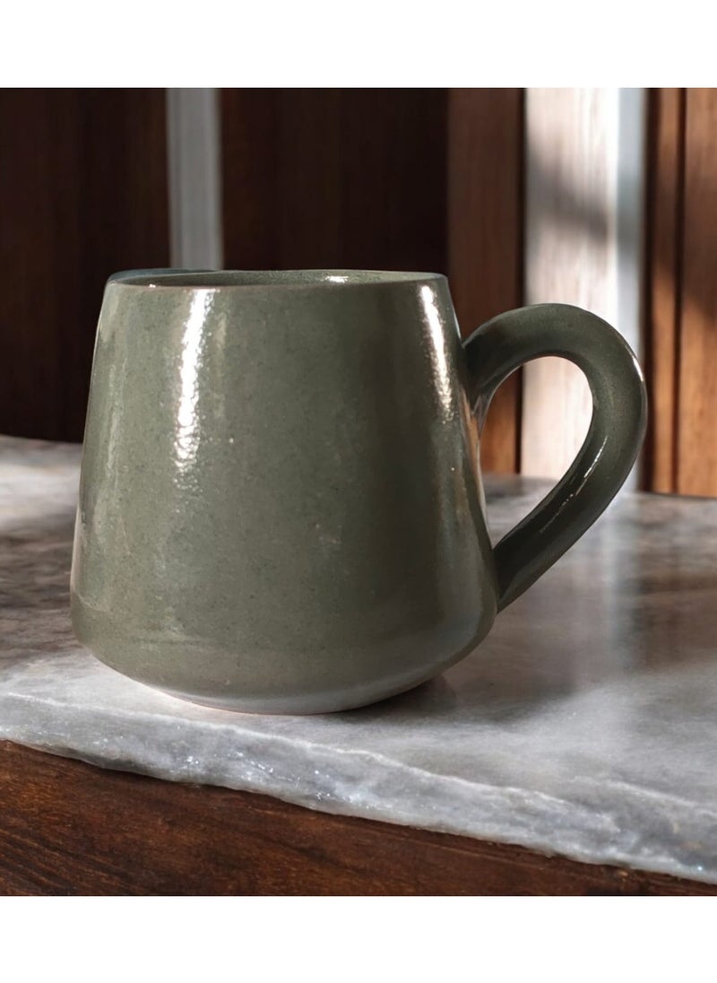 300ml ceramic and earthenware mug, each piece is unique, microwave safe