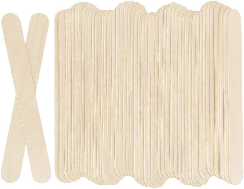 KTOJOY 100Pcs Jumbo Wooden Craft Sticks Popsicle Stick 6” Long x 3/4”Wide Treat Ice Pop for DIY Crafts，Home Art Projects, Classroom Supplies - Image 1