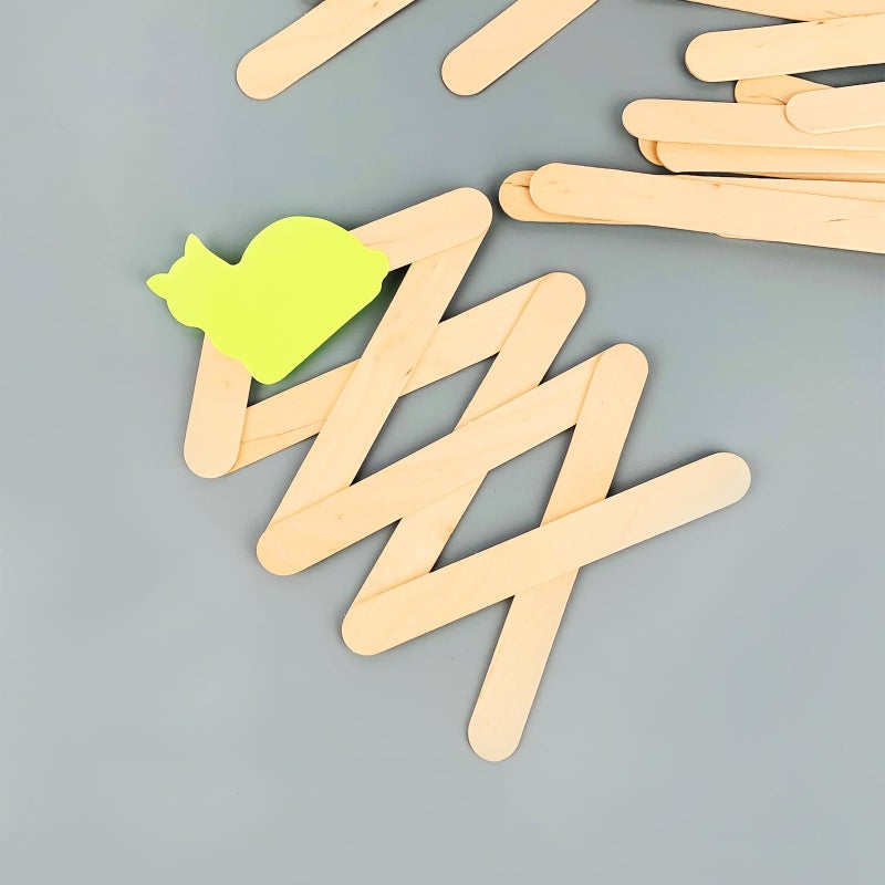 KTOJOY 100Pcs Jumbo Wooden Craft Sticks Popsicle Stick 6” Long x 3/4”Wide Treat Ice Pop for DIY Crafts，Home Art Projects, Classroom Supplies - Image 5
