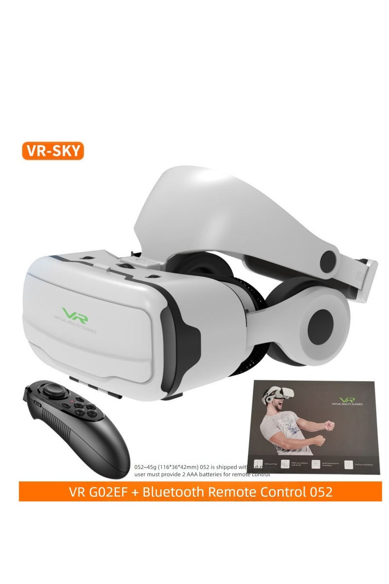 نظارات الواقع الافتراضي G02EF HD VR مرآة سحرية بالجملة عبر الحدود للهواتف المحمولة ثلاثية الأبعاد نظارات الواقع الافتراضي الذكية - اللون: إصدار فاخر من الجيل الرابع +052 جهاز تحكم عن بعد باللون الأسود - Image 1