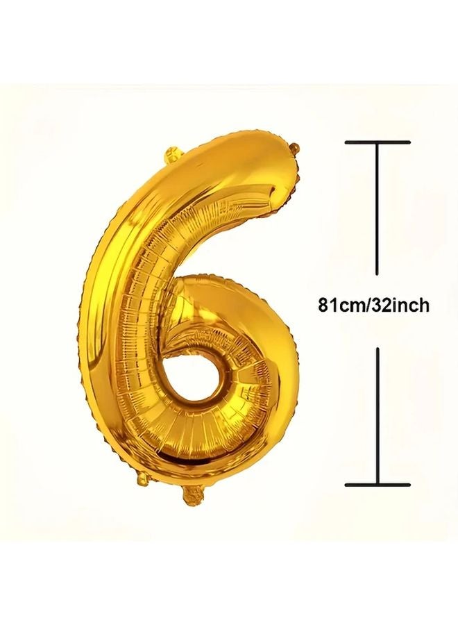 Giant 30 40 50 60 Golden Foil Number Balloon Set 2 Pcs 32 Inch Aluminum Film Balloon - Image 3