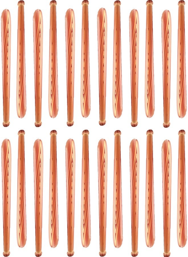 Sonarun 24 Pack 31.5 inch Inflatable Baseball Bat Wood Pattern Blow up Baseball Bat Inflates for Pool Summer Beach Carnival Birthday Baseball Party Favors - Image 1