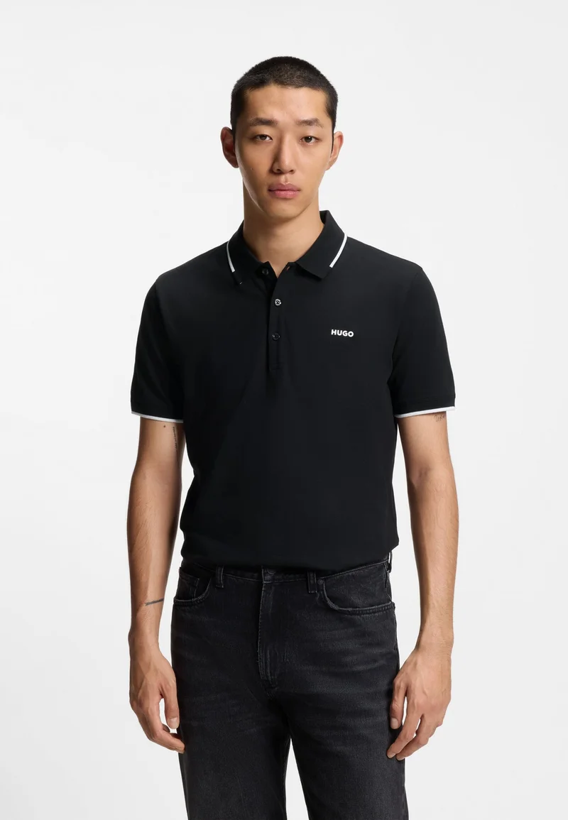 Stretch-cotton slim-fit polo shirt with contrast trims