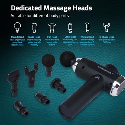 Welcare MAXPRO MPMG02 Handheld Precision Deep Tissue Massage Gun for Full body pain relief of neck, shoulder, back, foot for Men and Women, Rechargeable, Body relaxation - Image 3