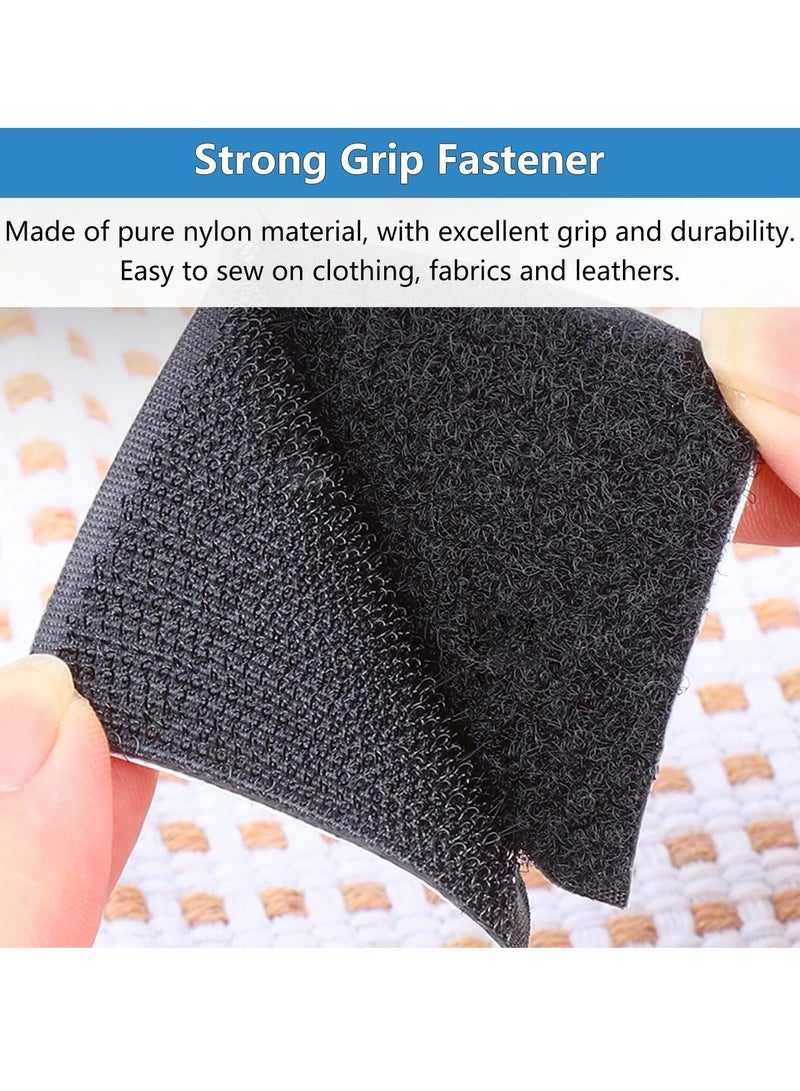 Hook and Loop Strips, 2 Inch Wide, Easy to Sew, Excellent Grip,Adhesive, Interlocking Tape, Tape for Clothing Sewing Crafts DIY Projects, Each Roll 2'' x 6', Black - Image 5