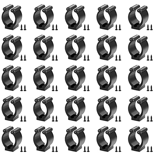 EXTCCT Billiards Pool Cue Clips With Screws: 30 Pieces Snooker Cue Holder Clips Pool Cue Clamps with Screws for Pool Cues Rack Storage Fishing Pole Rod Holder Clips - Image 1