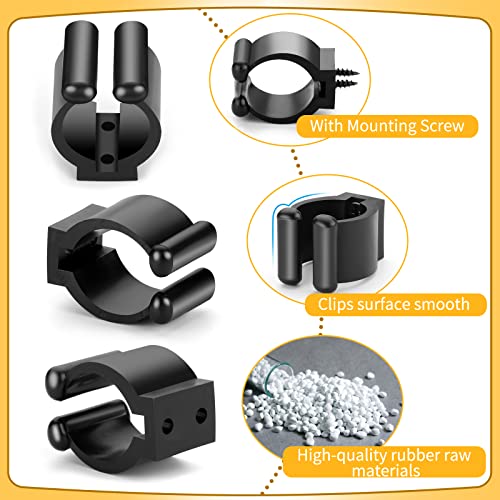 EXTCCT Billiards Pool Cue Clips With Screws: 30 Pieces Snooker Cue Holder Clips Pool Cue Clamps with Screws for Pool Cues Rack Storage Fishing Pole Rod Holder Clips - Image 4