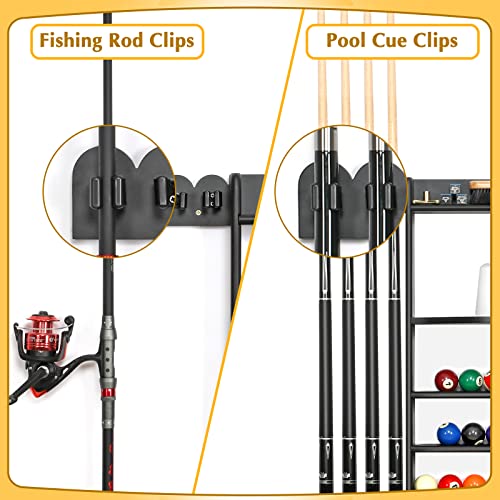 EXTCCT Billiards Pool Cue Clips With Screws: 30 Pieces Snooker Cue Holder Clips Pool Cue Clamps with Screws for Pool Cues Rack Storage Fishing Pole Rod Holder Clips - Image 5