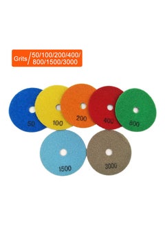 NIBEMINENT 7-Piece Wet Dry Diamond Polishing Pads Set Multicolour 10.00 X 2.00 10.00cm  - Image 1