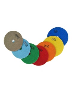 NIBEMINENT 7-Piece Wet Dry Diamond Polishing Pads Set Multicolour 10.00 X 2.00 10.00cm  - Image 3