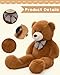 MaoGoLan Giant Teddy Bear Plush Toy Ultra Soft Cute Large Stuffed Animal 39 inches Perfect for Baby Showers Birthdays Valentines Day Gifts Kids Couples FamilyDark Brown - Image 4