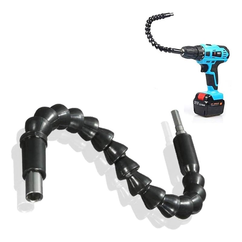 Rongon Flexible Drill Bit Extension Rod Drill Extension Adapter Extender Super Bit Screw Drill Bits Holder Adapter QuickConnect Design for Tight Spaces HardtoReach Areas