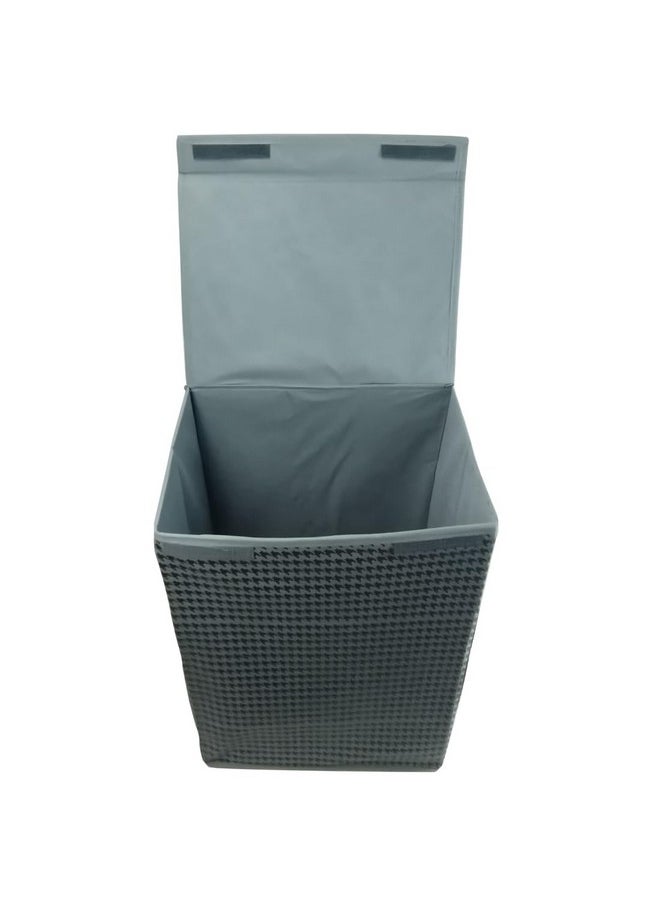 shibui Shibui Stylish Foldable Laundry Bags Basket Hamper with Durable Handle for Everyday Chic Organization. (Pack of 1, HST Grey)  - Image 4