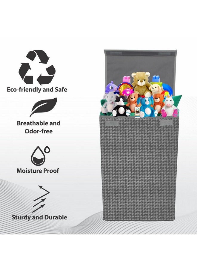 shibui Shibui Stylish Foldable Laundry Bags Basket Hamper with Durable Handle for Everyday Chic Organization. (Pack of 1, HST Grey)  - Image 3