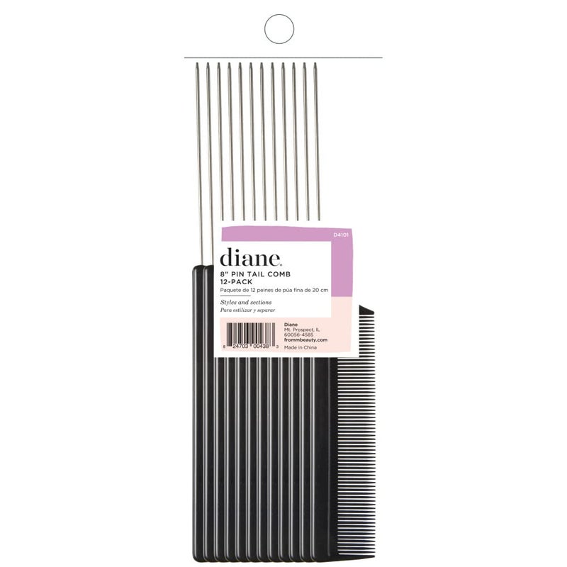 Diane D4101 Pin Tail Combs - 12 Count (Pack of 1)